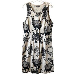 Stranger Brand Tank Dress Sleeveless Button Front Hawaiian Tribal African Sz XL